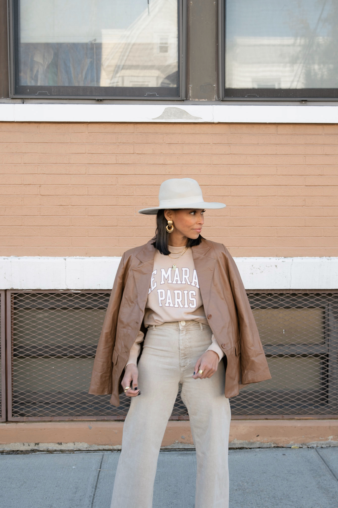 How I Styled The Trending Camel Leather Blazer Effortlessly - Love Fashion  & Friends